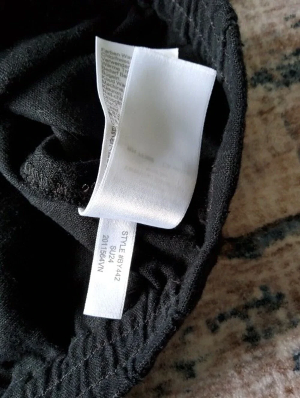 J. Crew Black Linen Elastic Waist Drawstring Shorts Ladies Medium with Pockets